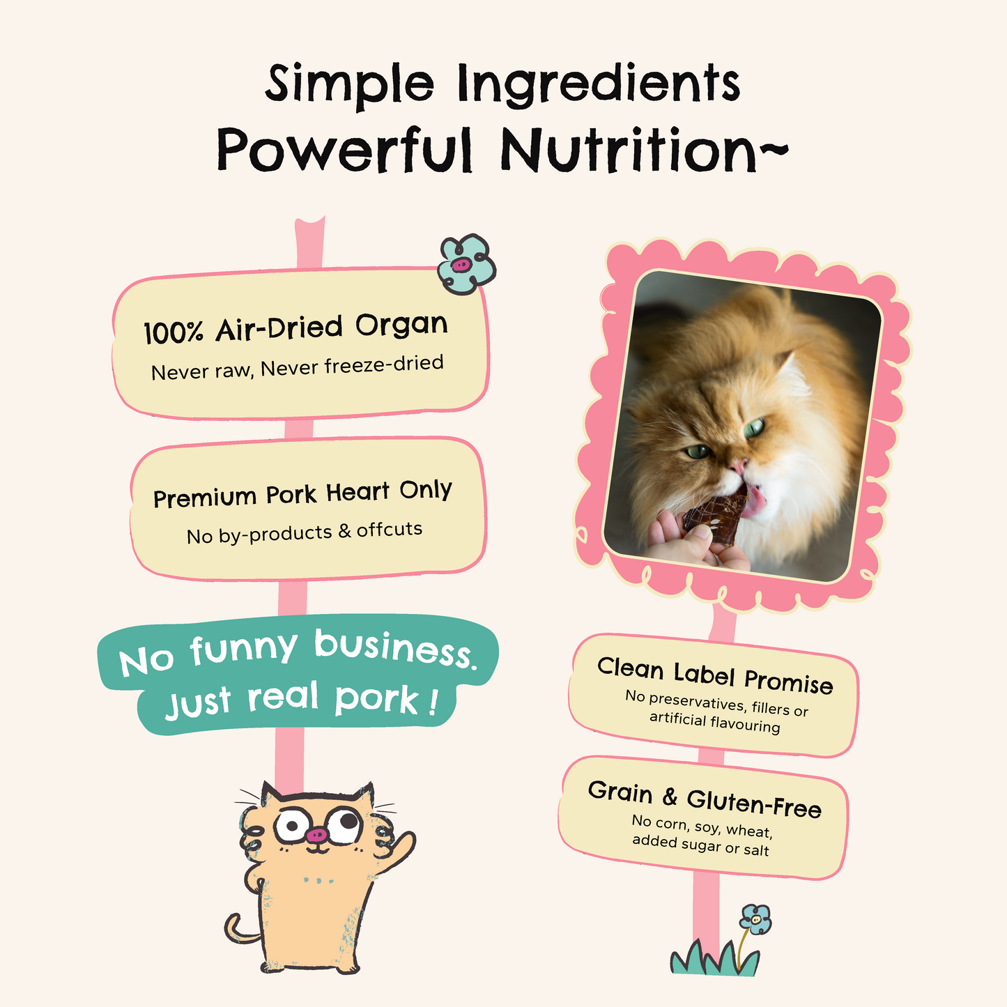 Pork Heart Chips - Taurine-Rich Air-Dried Treats for Dogs & Cats