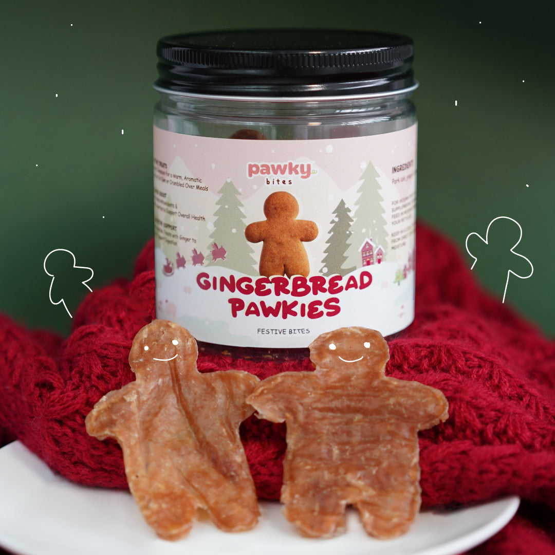 Gingerbread Pawkies - Festive Air-Dried Pet Treats by Pawky Bites