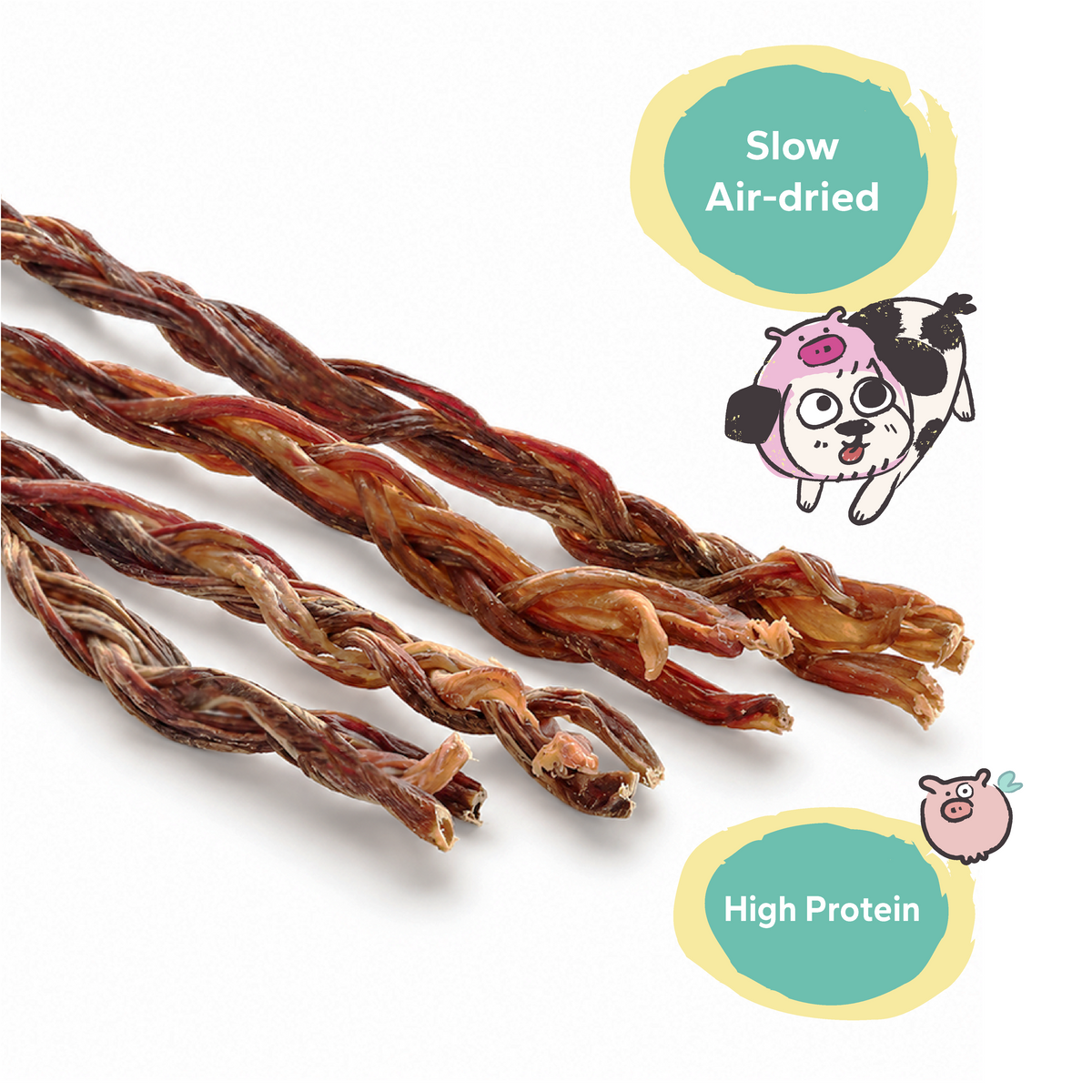 Air-Dried Pig Pizzle | Natural Dental Chews