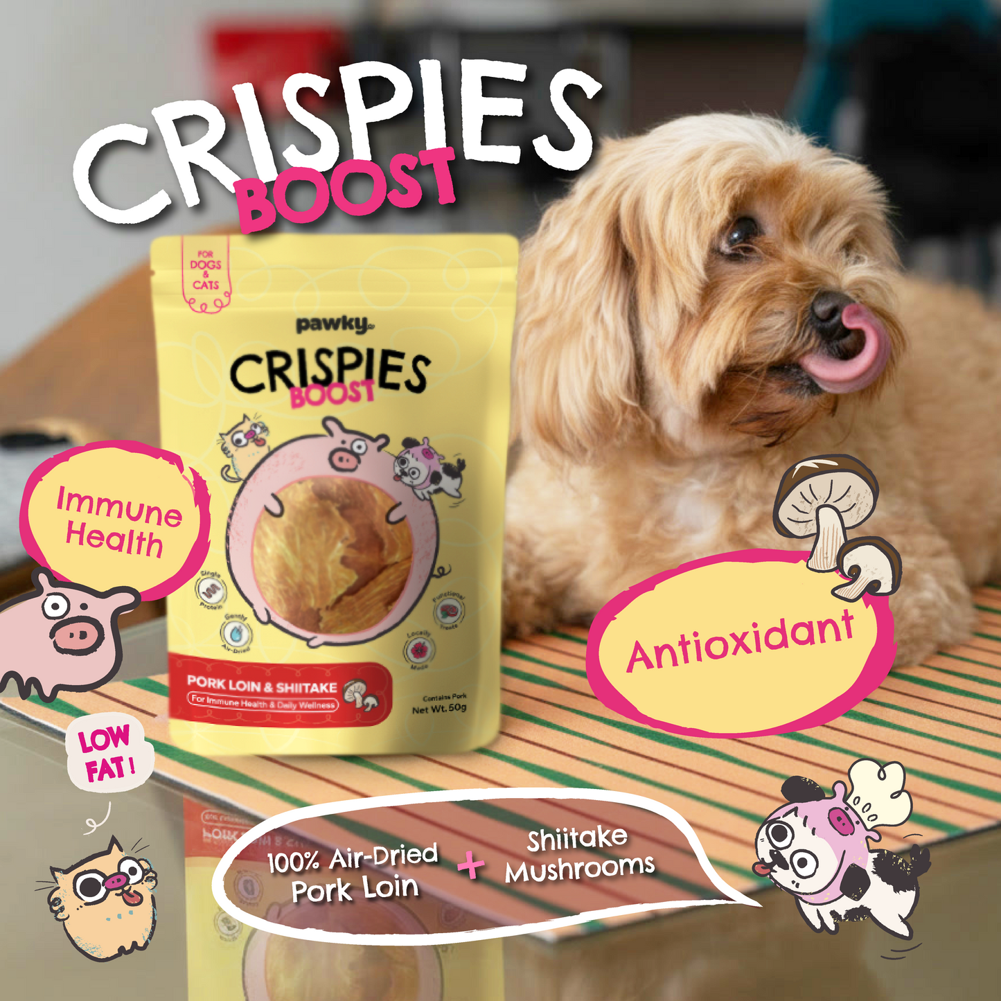 Pork Loin + Shiitake | Everyday Wellness Air-Dried Treats