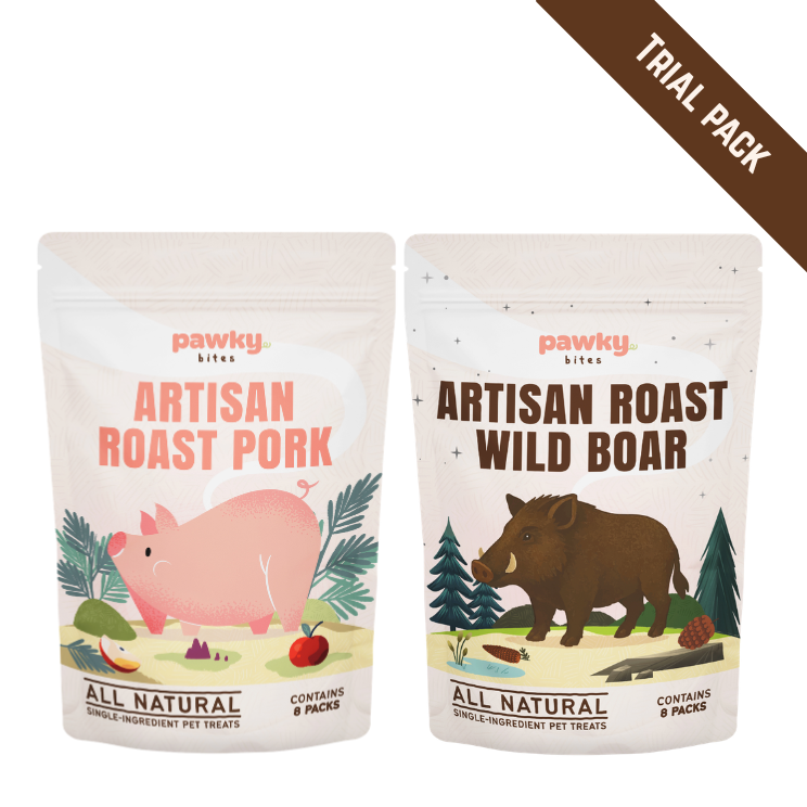 The Try-Me Bundle | Pawky Bites Mini Roast Pork & Mini Wild Boar Roast