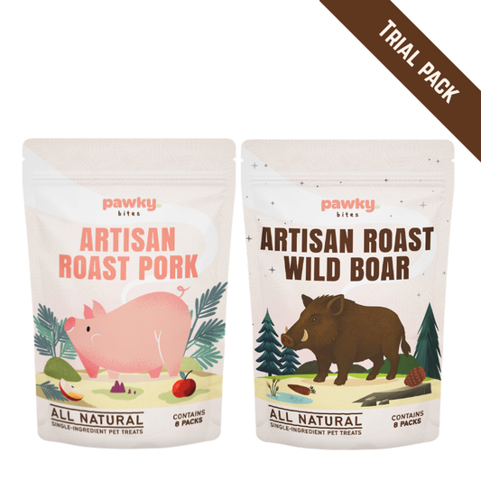 The Try-Me Bundle | Pawky Bites Mini Roast Pork & Mini Wild Boar Roast