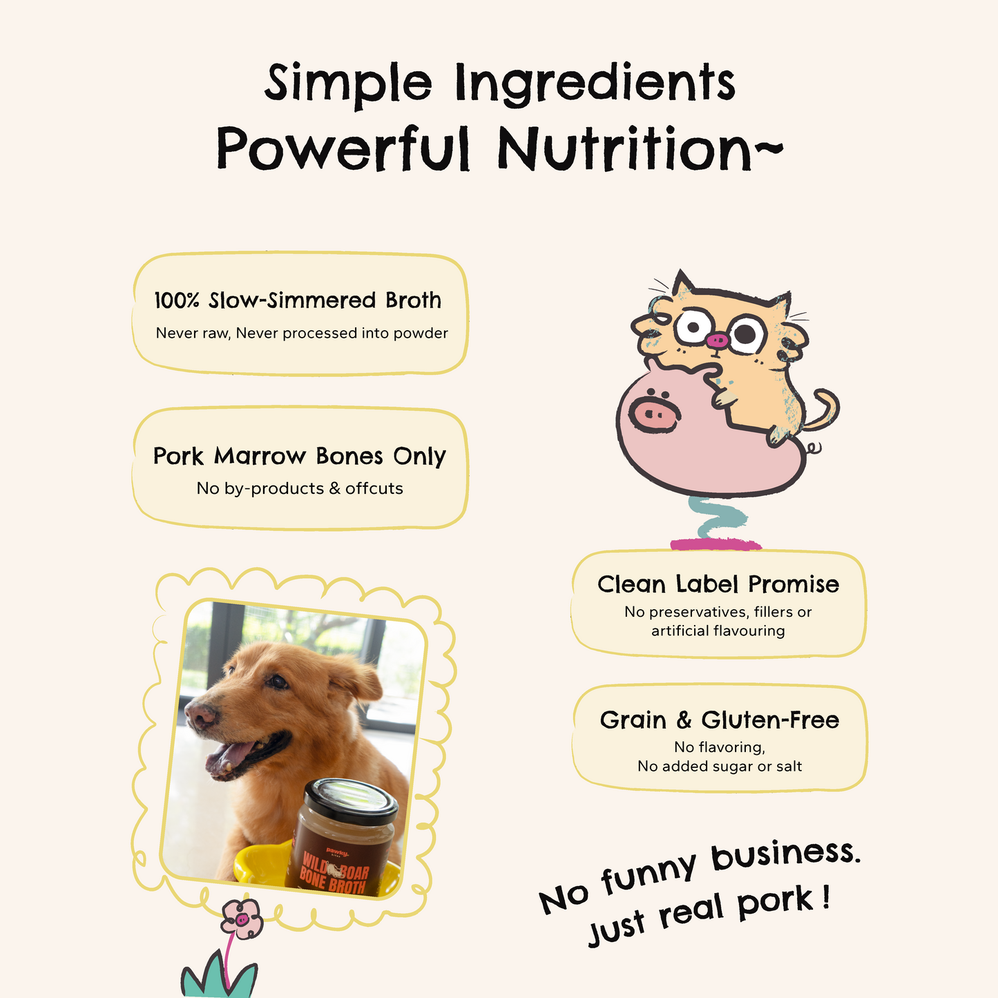 Wild Boar Bone Broth - Natural Collagen & Glucosamine for Dogs & Cats