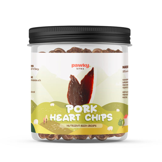 Pork Heart Chips - Taurine-Rich Air-Dried Treats for Dogs & Cats
